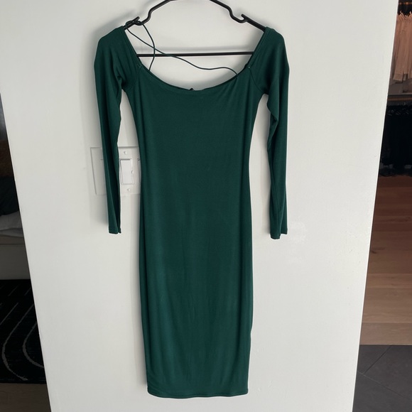 Naked Wardrobe The NW Strap In Dress Emerald - Picture 2 of 4